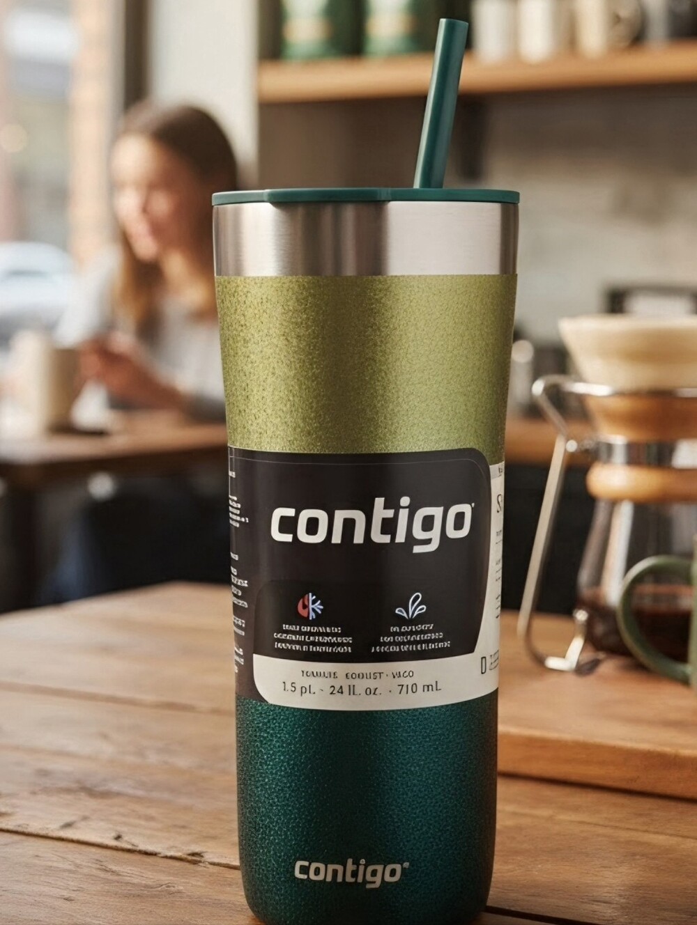 Contigo Streeterville Stainless Steel Vacuum-Insulated 24 oz   Travel Hot/Cold